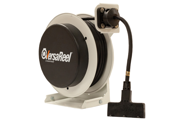 Conductix VersaReel Spring-Driven Cable Reel, 12 AWG/3 Conductors, 50 FT, w/Triple Tap, 15 A