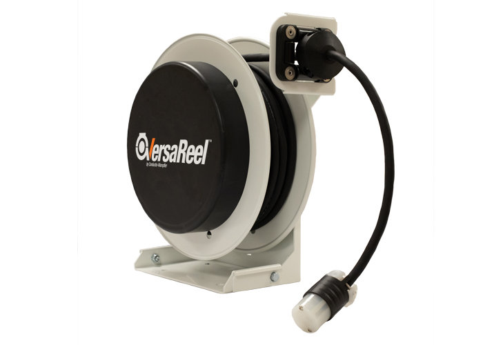 Conductix VersaReel Spring-Driven Cable Reel, 16 AWG/3 Conductors, 50 FT, w/Single Receptacle, 10 A
