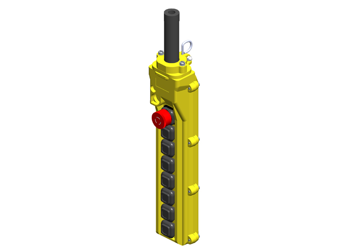80 Series 8-button Pendant with 34313, 34306, and three 34296 switches Conductix XA-39990