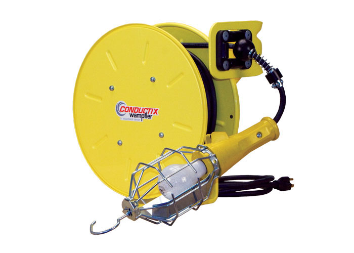 Conductix 1200 Series PowerReel - 16 AWG / 3 Conductors w/ Incandescent Hand Lamp 25 FT Length