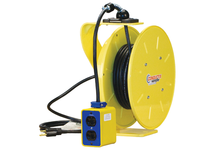 1200 Series PowerReel® - 14AWG / 3 Conductors w/ GFI Receptacle Box, Dual 15A/125V 50FT Length Conductix XA-121140305017