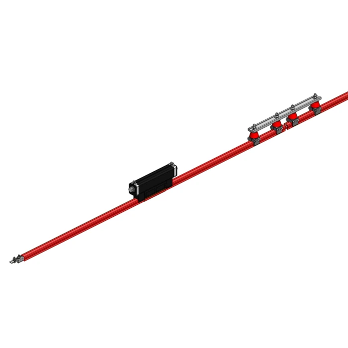 Conductix Safe-Lec 2 Power Interrupting Sections, 160 A/250 A Copper, Red Med Heat Polycarbonate Cover