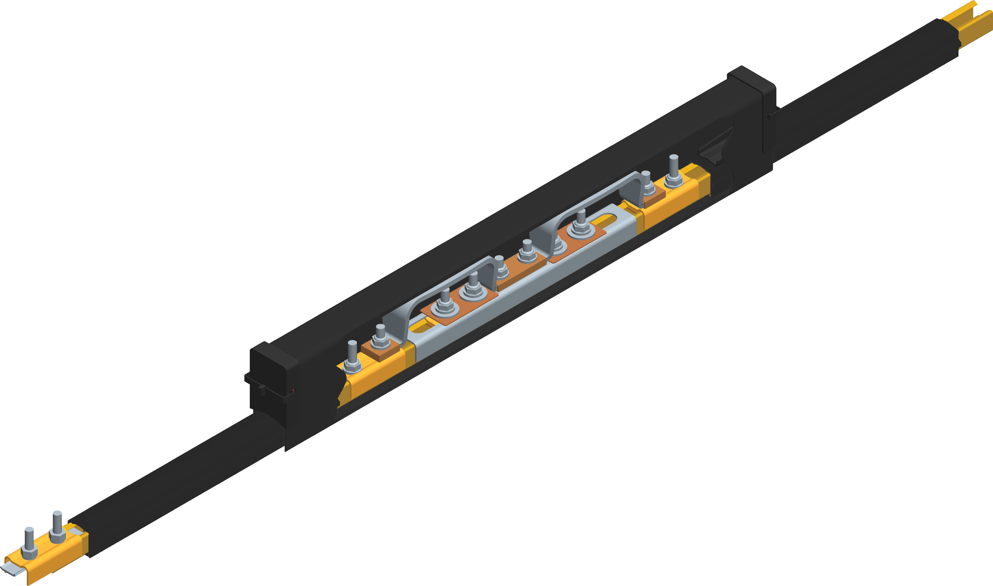 Safe-Lec 2 Expansion Section, 160A Copper, Black UV Resistant PVC Cover, 4.5M Conductix XA-39132-J