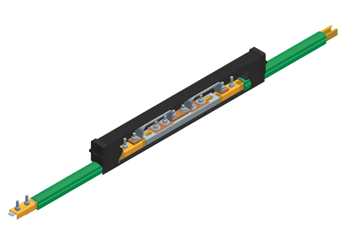 Safe-Lec 2 Expansion Section, 160A Copper, Green PVC Cover, w/ Splice Joint, 4.5M Conductix XA-310308-J