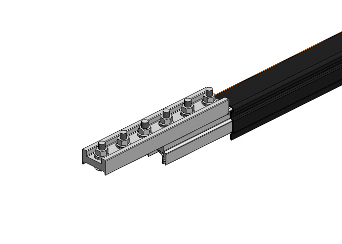 Hevi-Bar II Conductor Bar Dura Coat 700A, Black UV Resistant PVC Cover, With Splice, 30FT Length Conductix XA-39847B-J