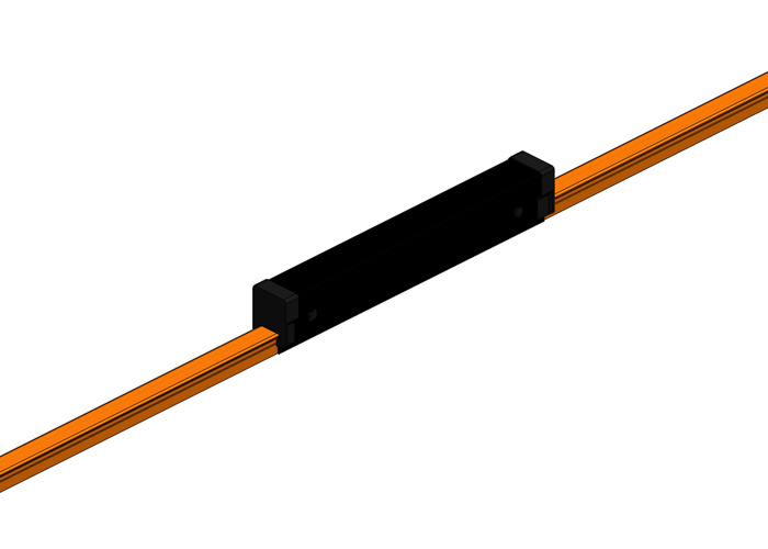 Hevi-Bar II, Expansion Section, Dura Coat, 500A, Orange Std Heat PVC Cover, w/splice, 30 ft L Conductix XA-39741-J