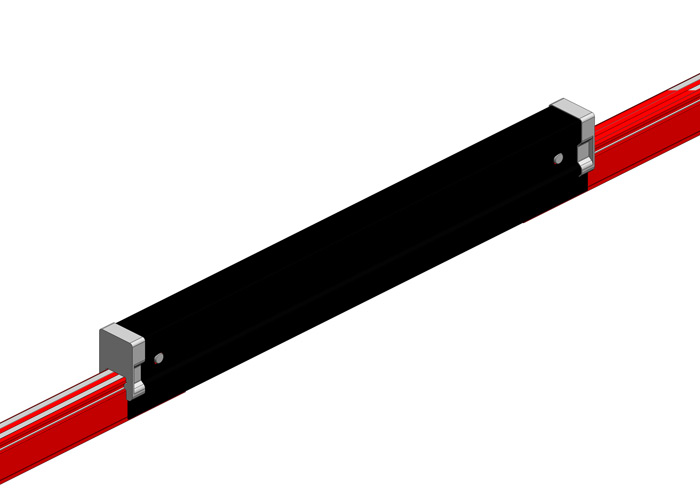 Hevi-Bar II, Expansion Section, Dura Coat, 1500A, Red Med Heat Polycarbonate Cover, w/Splice, 20 ft L Conductix XA-50060-J