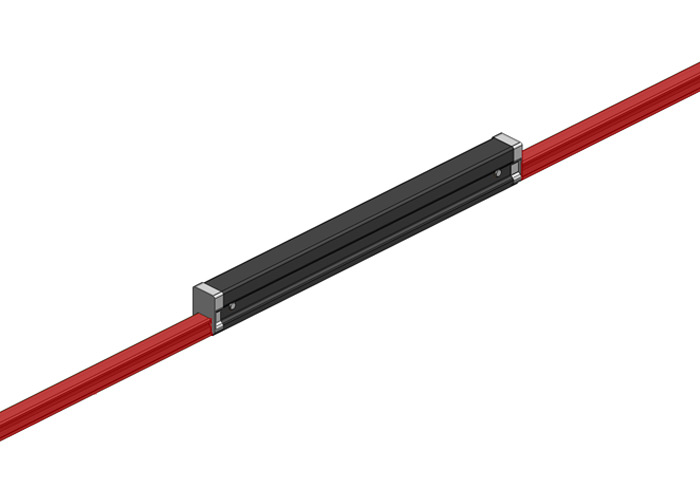 Hevi-Bar II, Expansion Section, Dura Coat, 700A, Red Med Heat Polycarbonate Cover, w/Splice, 15 ft L Conductix XA-50063-J