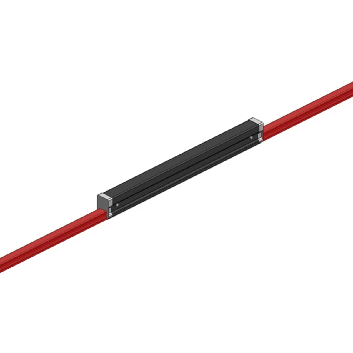 Conductix Hevi-Bar II, Expansion Section, Dura Coat, 700 A, Red Med Heat Polycarbonate Cover, w/Splice, 15 ft L
