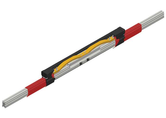 Hevi-Bar II, Expansion Section, 1500A, Red Med Heat Polycarbonate Cover, 20 ft L Conductix XA-39287