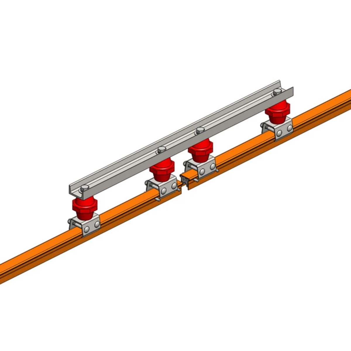 Conductix Hevi-Bar II, Power Interrupting Section, 500 A, Orange Std Heat PVC Cover, 30 ft L