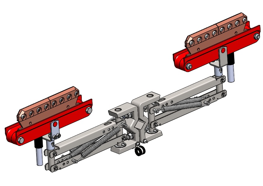 Conductix Hevi-Bar II, Collector, 400 A, Tandem, R-Head, C-Base, Stainless Steel (for 700 A to 1500 A bar)