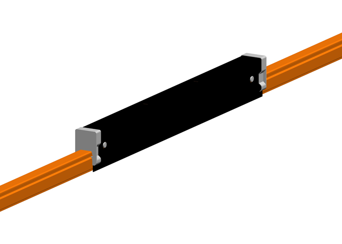Hevi-Bar II, Expansion Section, Dura Coat, 1000A, Orange Std Heat PVC Cover, w/splice, 20 ft L Conductix XA-50743-J