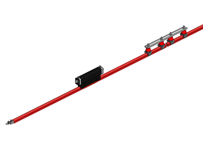 Conductix Safe-Lec 2 Power Interrupting Sections, 400 A AL/SS, Red Med Heat Polycarbonate Cover