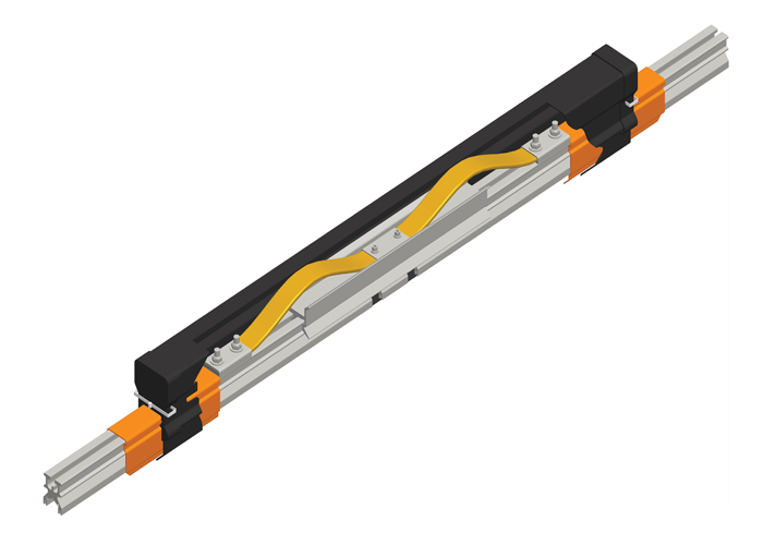 Hevi-Bar II, Expansion Section, 1000A, Orange PVC Cover, 20 ft L Conductix XA-23512