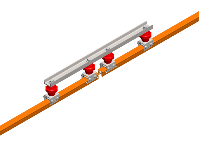 Hevi-Bar II, Power Interrupting Section, Dura Coat, 500A, Orange Std Heat PVC Cover, 30 ft L Conductix XA-50749-J