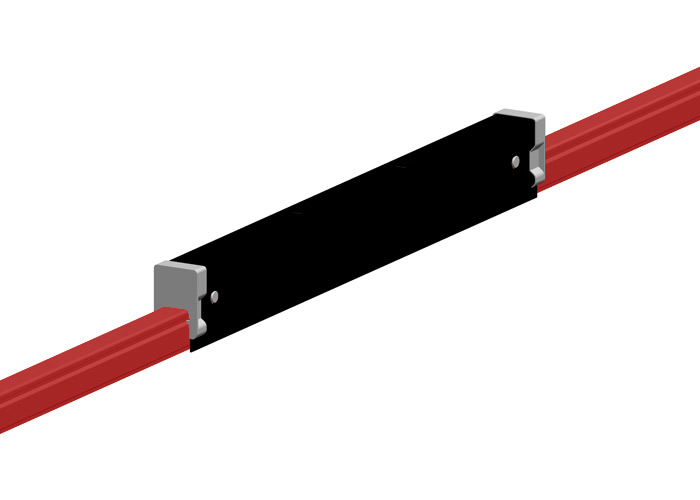Hevi-Bar II, Expansion Section, Dura Coat, 1000A, Red Med Heat Polycarbonate Cover, w/Splice, 20 ft L Conductix XA-50817-J