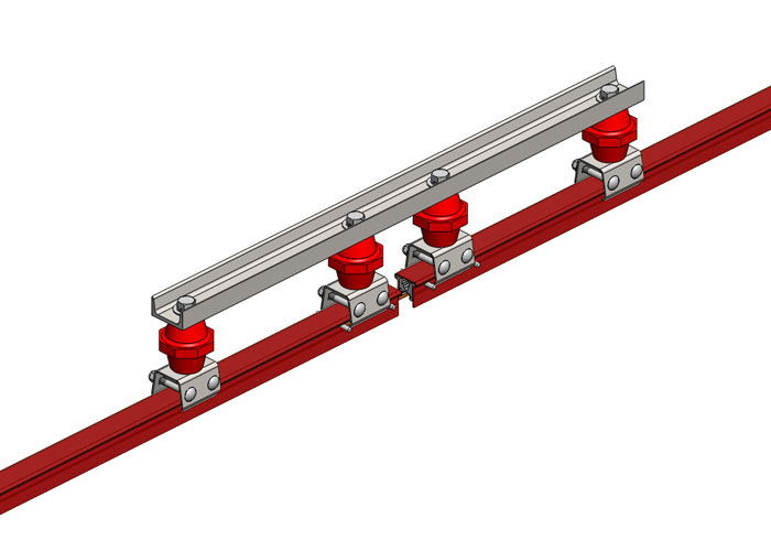Hevi-Bar II, Power Interrupting Section, Dura Coat, 500A, Red Med Heat Polycarbonate Cover, 30 ft L Conductix XA-50750-J