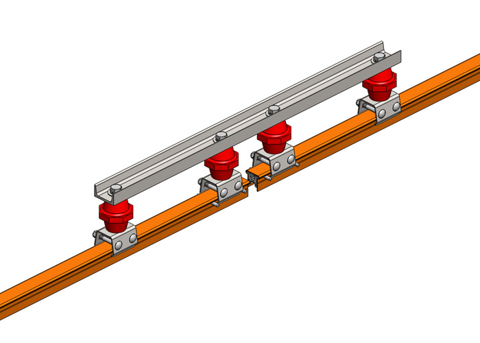 Hevi-Bar II, Power Interrupting Section, Dura Coat, 1000A, Orange Std Heat PVC Cover, 30 ft L Conductix XA-50758-J