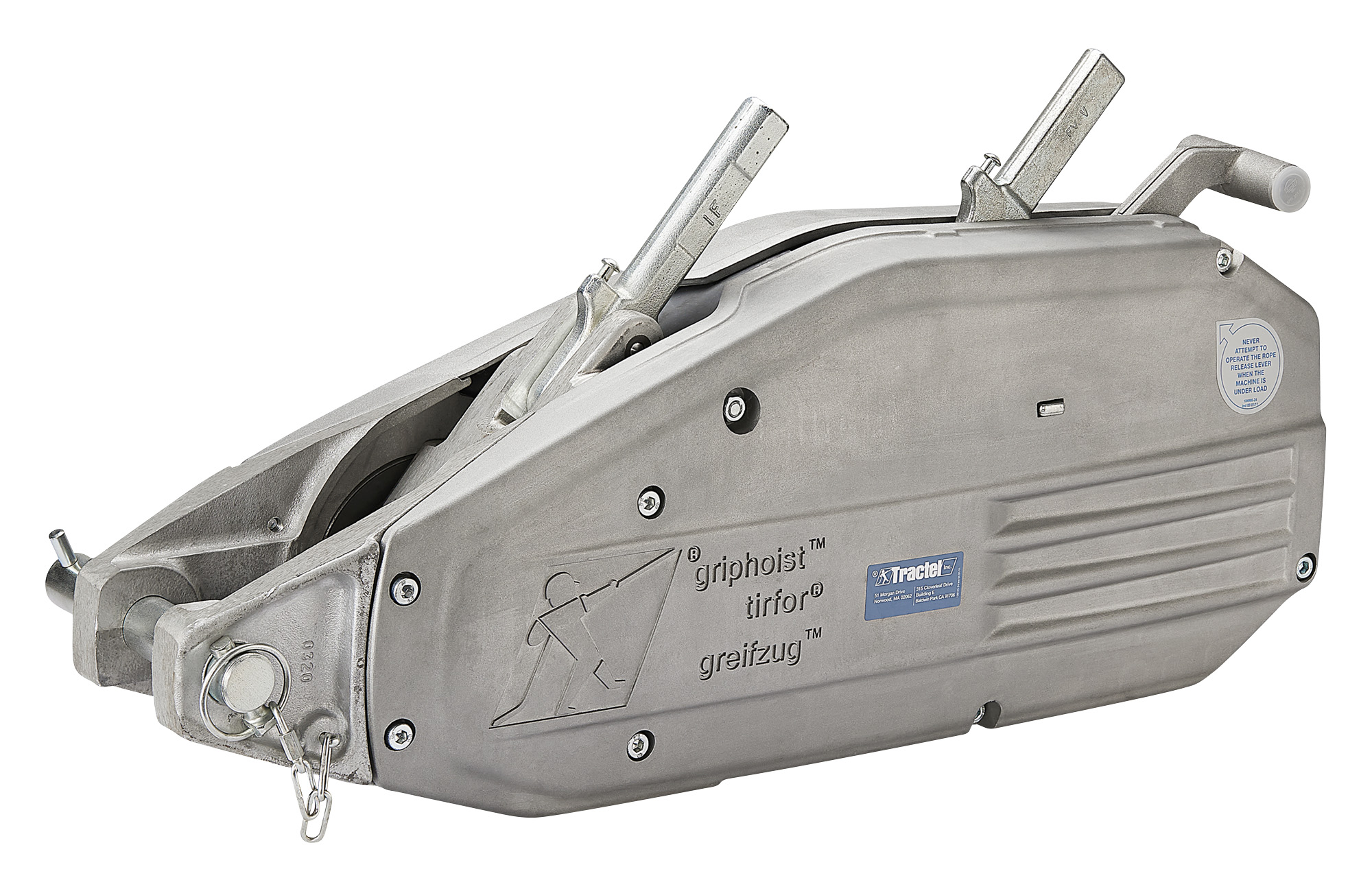 Tractel Griphoist / Tirfor TU32 Manual Wire Rope Hoist – 3.2 Ton Capacity, 250 ft (75 m) Assembly