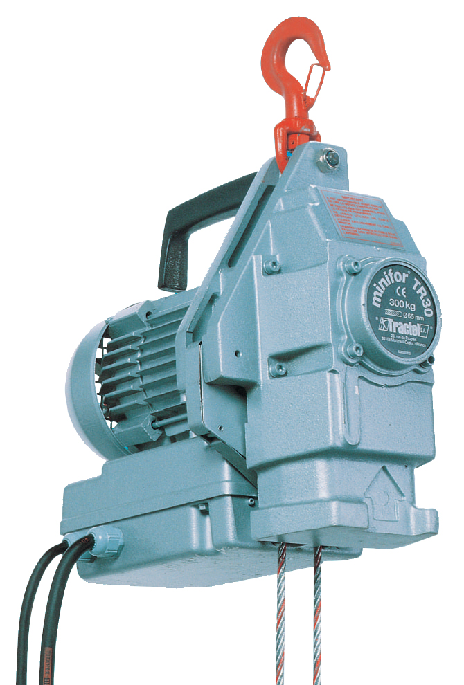 Tractel Minifor® TR30 Portable Electric Hoist — 300 kg (660 lb) Rated Load, 17 fpm (5 m/min) Tractel Minifor® TR30 Portable Electric Hoist — 300 kg (660 lb) Rated Load, 17 fpm (5 m/min)