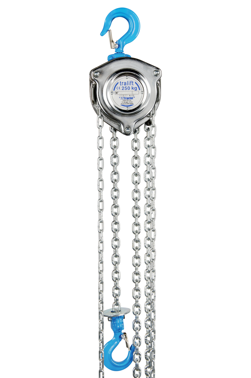 Tractel Tralift Manual Chain Hoist 1/4 T (500 lb) – 10-ft Lift