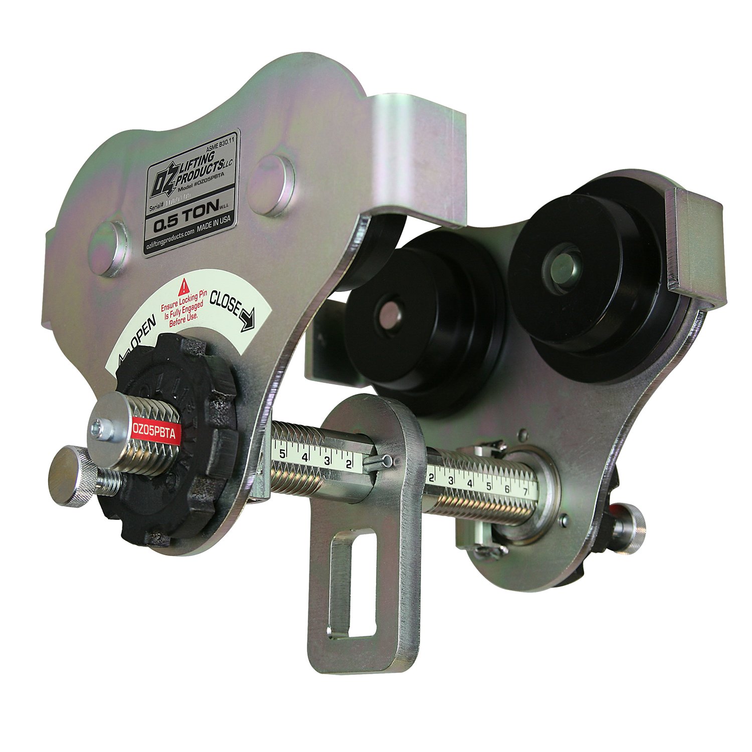 0.5 T Push Beam Trolley with up to 8 inch flange width (Made in USA) 0.5 T Push Beam Trolley with up to 8 inch flange width (Made in USA)