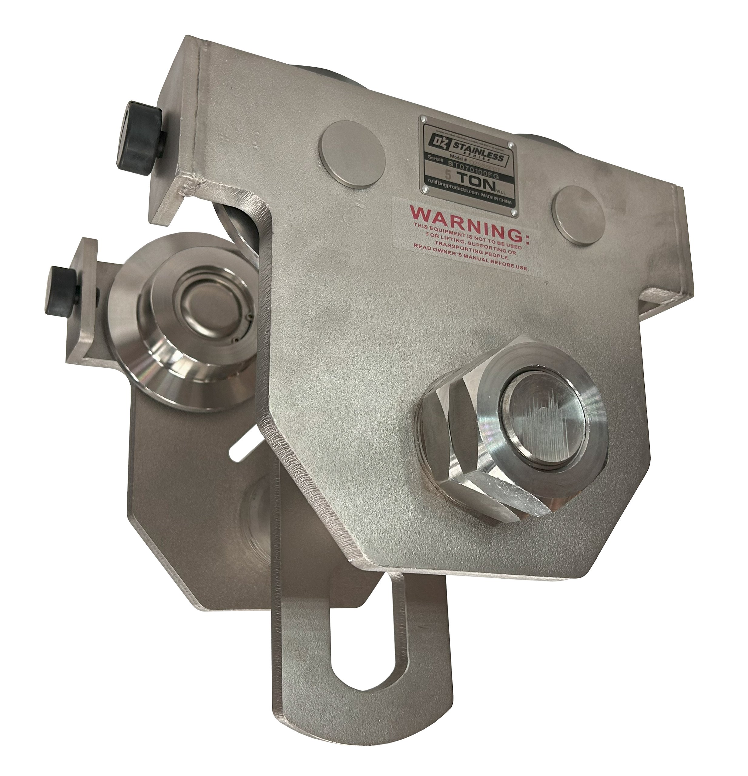 5 T Stainless Steel Push Beam Trolley 5 T Stainless Steel Push Beam Trolley
