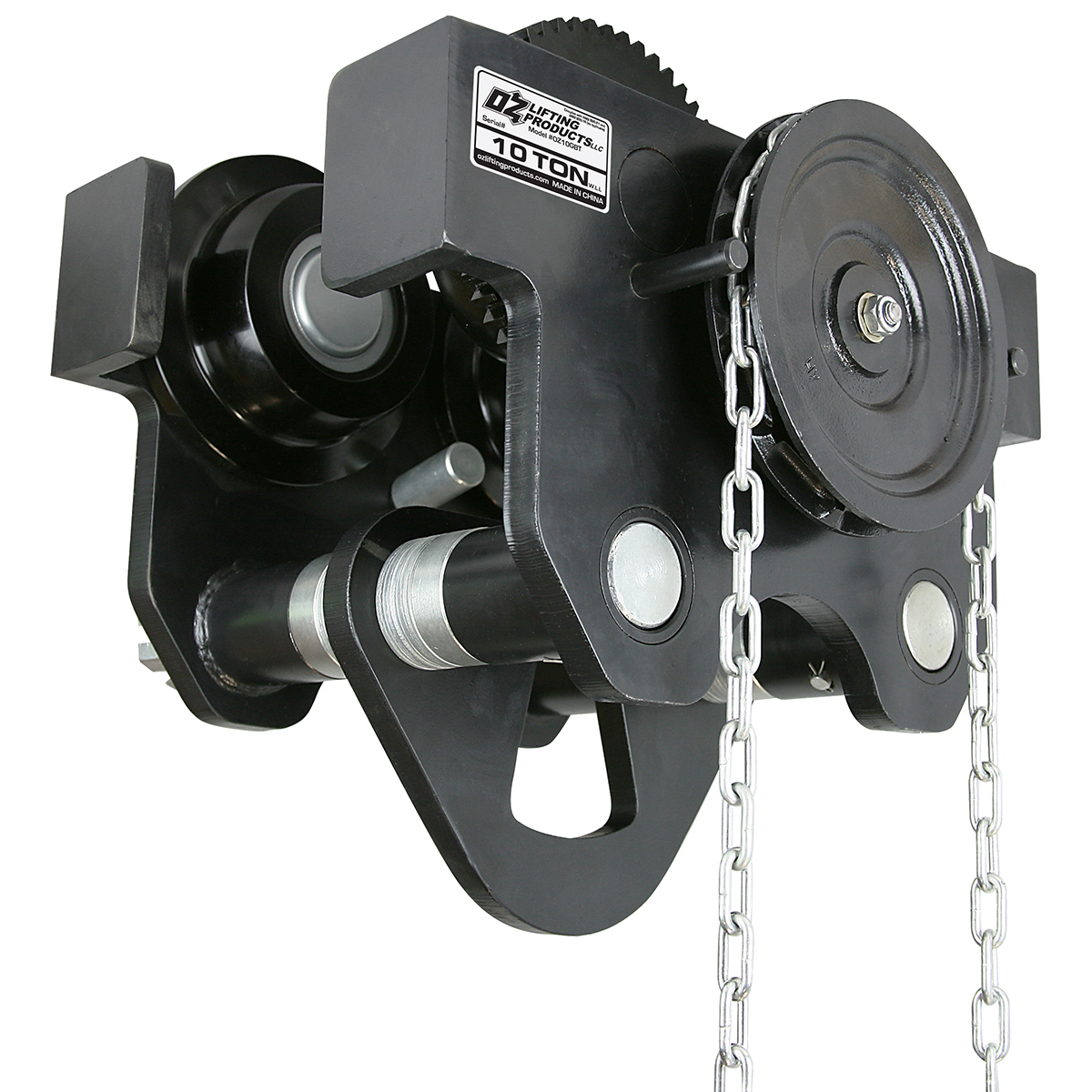OZ Lifting 10 T Geared Beam Trolley