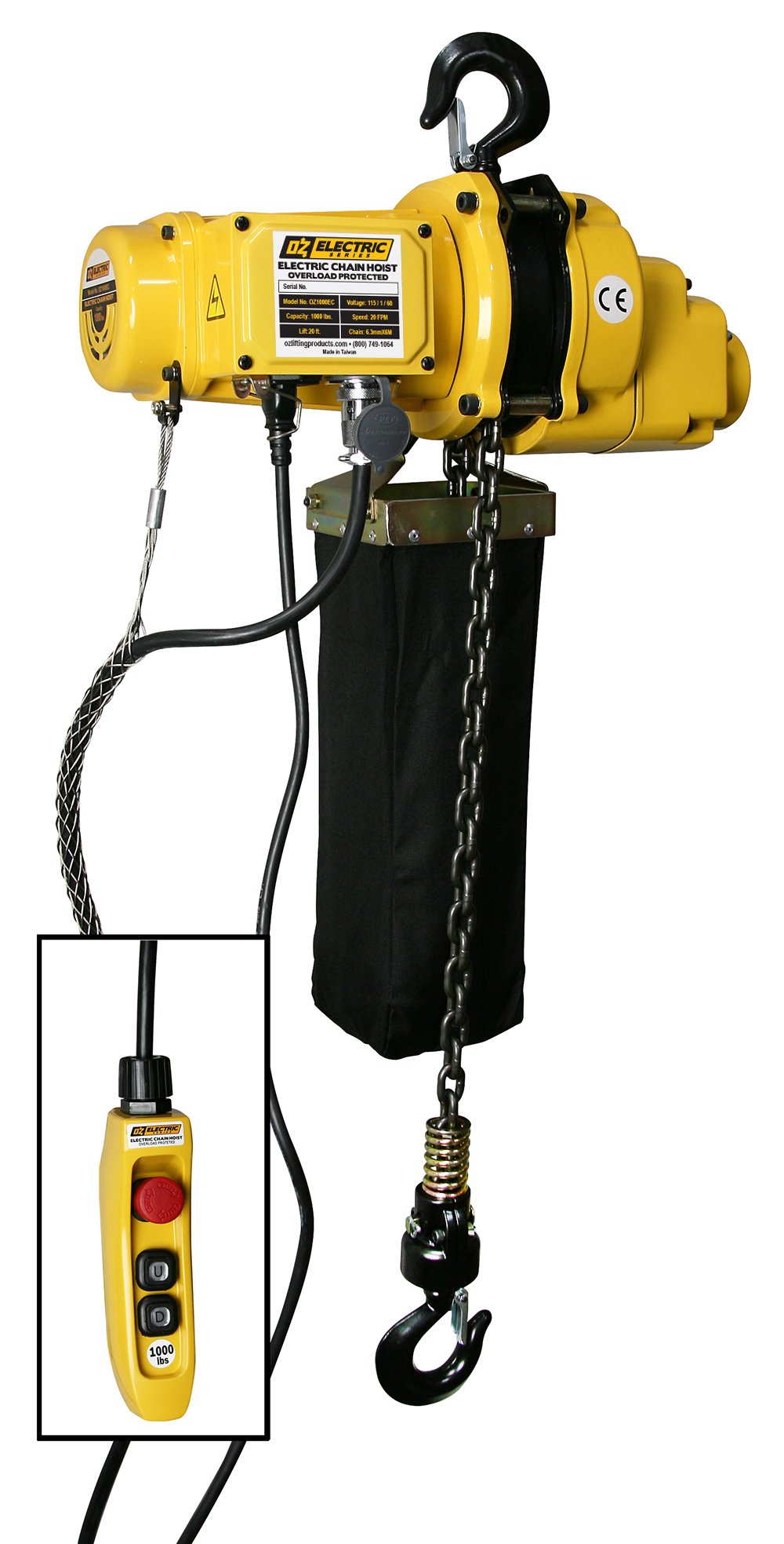 1000 lb Electric Chain Hoist with 30 ft of lift 1000 lb Electric Chain Hoist with 30 ft of lift