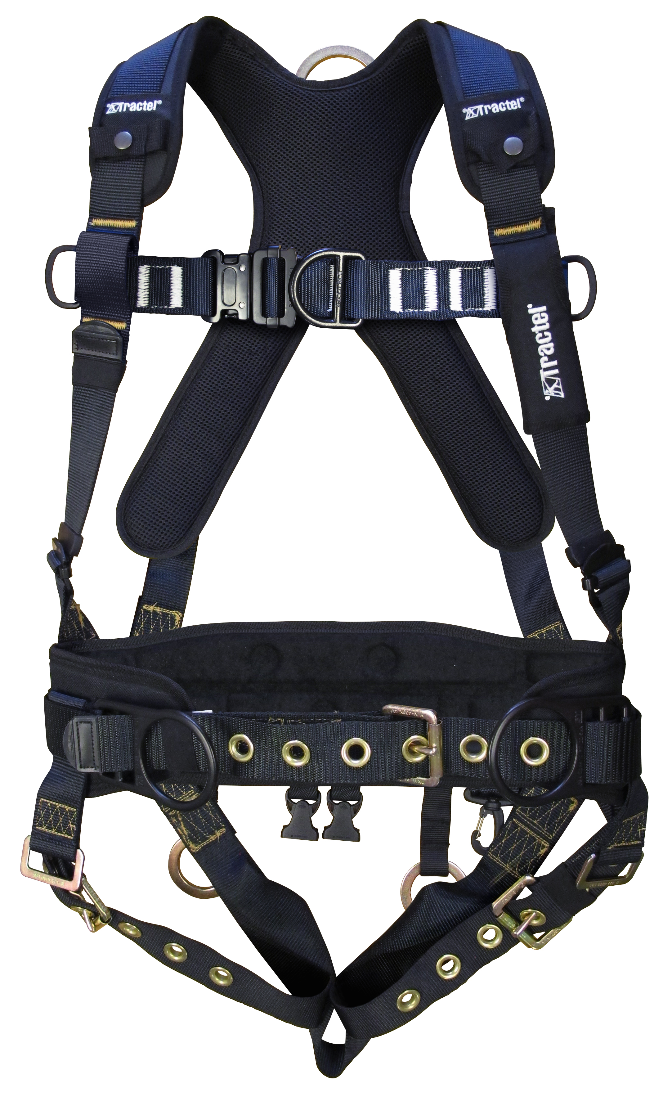 Tractel Tower TracX Full-Body Harness with TracX Pad, Padded Support Belt, and Side D-Rings – Size S Tractel Tower TracX Full-Body Harness with TracX Pad, Padded Support Belt, and Side D-Rings – Size S