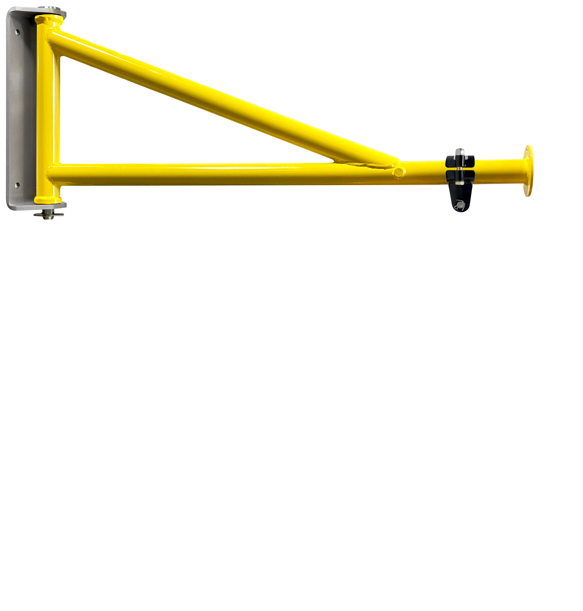Electric Builder’s Hoist mounting arm bracket with hoist clamp (wall mount) Electric Builder’s Hoist mounting arm bracket with hoist clamp (wall mount)