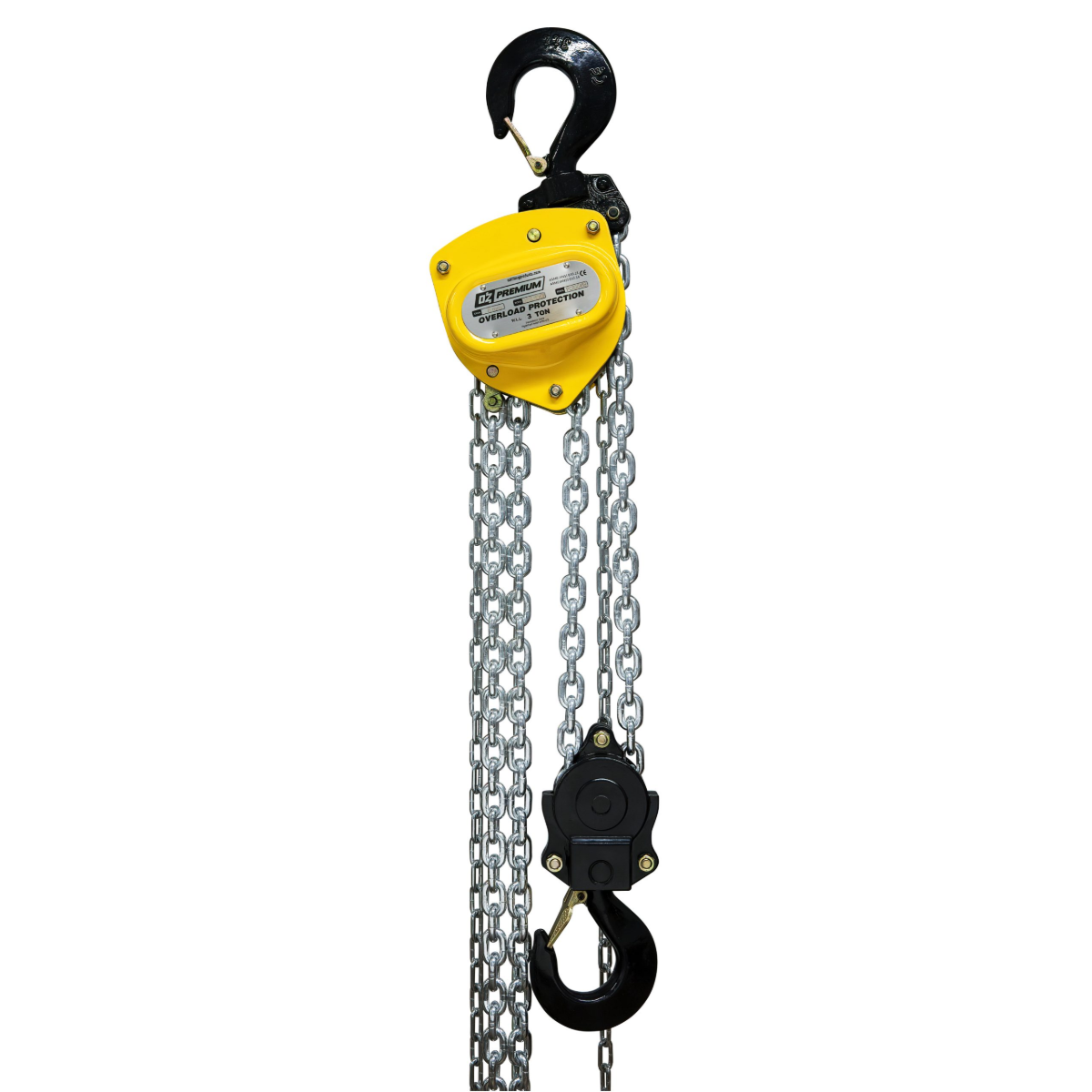 OZ Lifting 3 T Premium Chain Hoist 10 Ft. Lift with Overload Protection