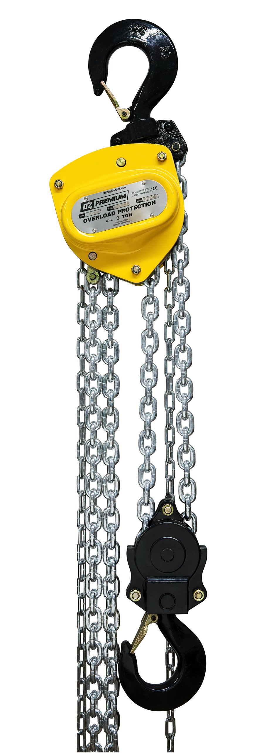 3 T Premium Chain Hoist 20 ft lift with overload protection 3 T Premium Chain Hoist 20 ft lift with overload protection