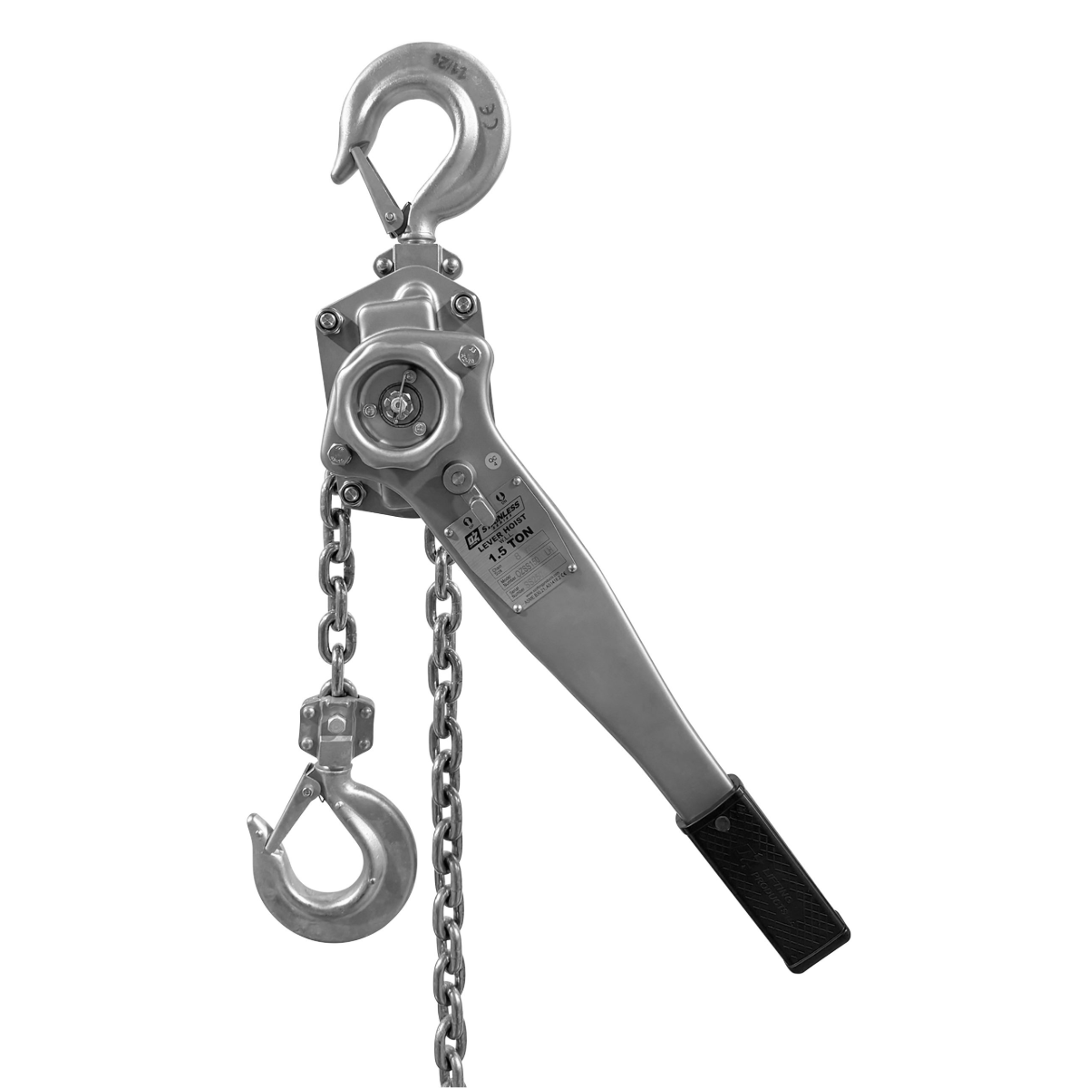 OZ Lifting 1.5 T Stainless Steel Lever Hoist 20 Ft. Lift