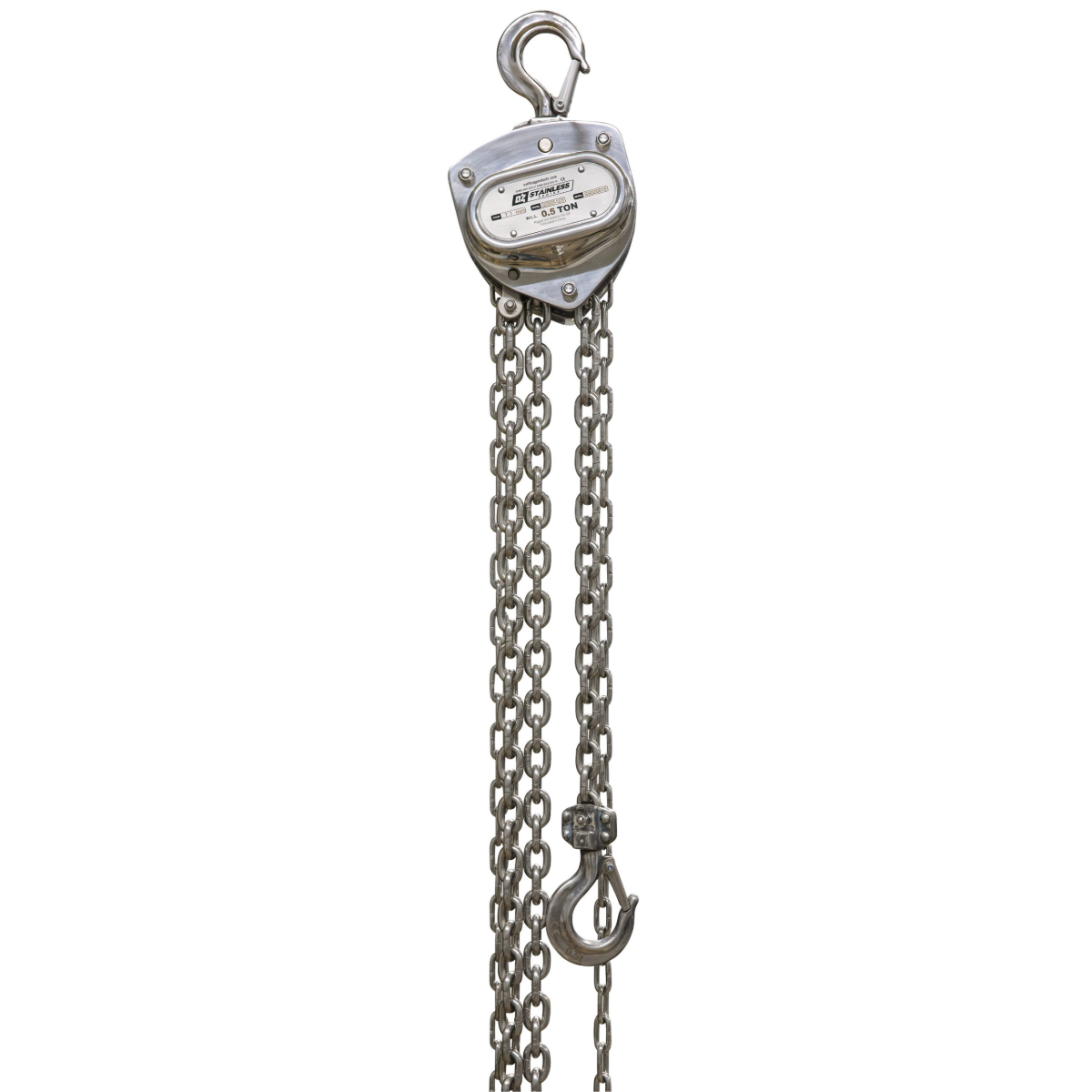 OZ Lifting 0.5 T Stainless Steel Chain Hoist 10 Ft. Lift