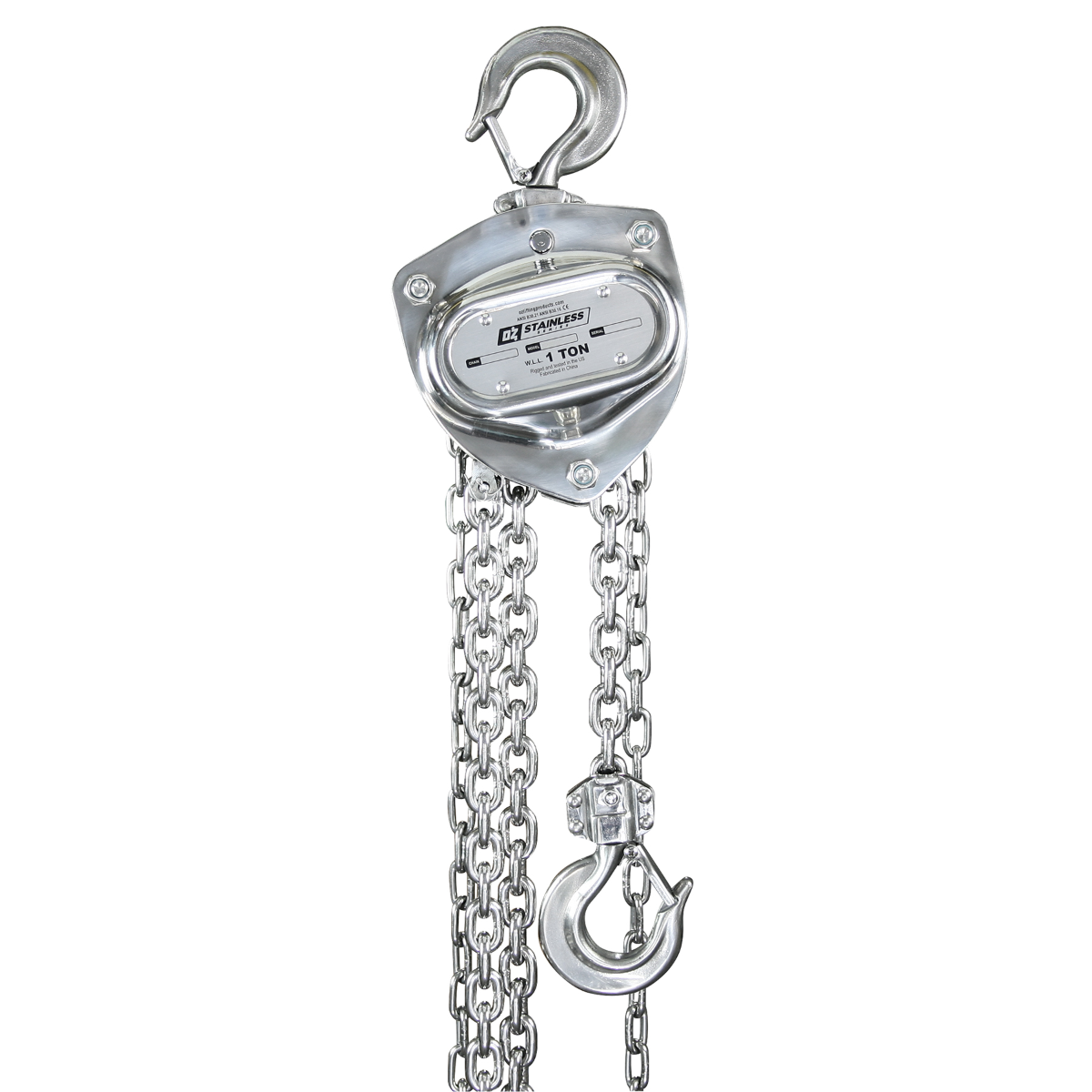 OZ Lifting 1 T Stainless Steel Chain Hoist 10 Ft. Lift