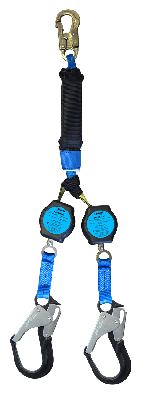 Tractel TracBloc 8 ft. (2.4 m) Self-Retracting Lanyard – Dual Arm Tractel TracBloc 8 ft. (2.4 m) Self-Retracting Lanyard – Dual Arm