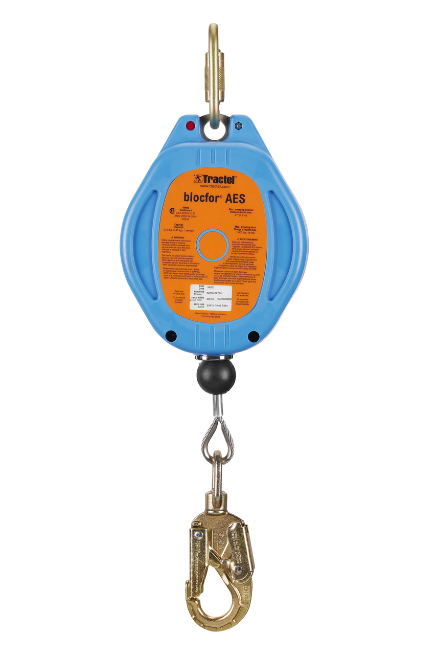 Tractel Blocfor AES 30 ft. Self-Retracting Lifeline with Stainless Steel Wire Rope – RA30S Tractel Blocfor AES 30 ft. Self-Retracting Lifeline with Stainless Steel Wire Rope – RA30S