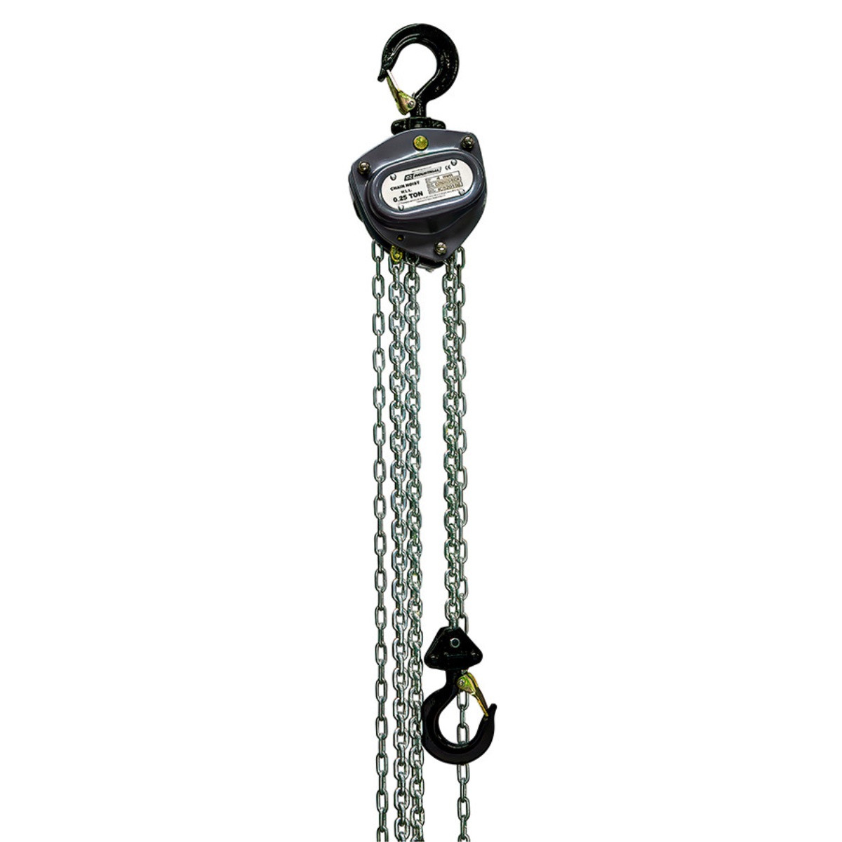 .25 T Industrial Chain Hoist 10 ft Custom rigging available. Standards – CE, ASME B30.16 and AS1418.2