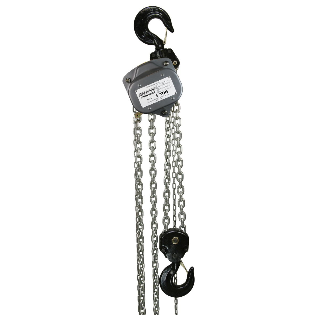 OZ Lifting 5 T Industrial Chain Hoist 10 Ft. Lift