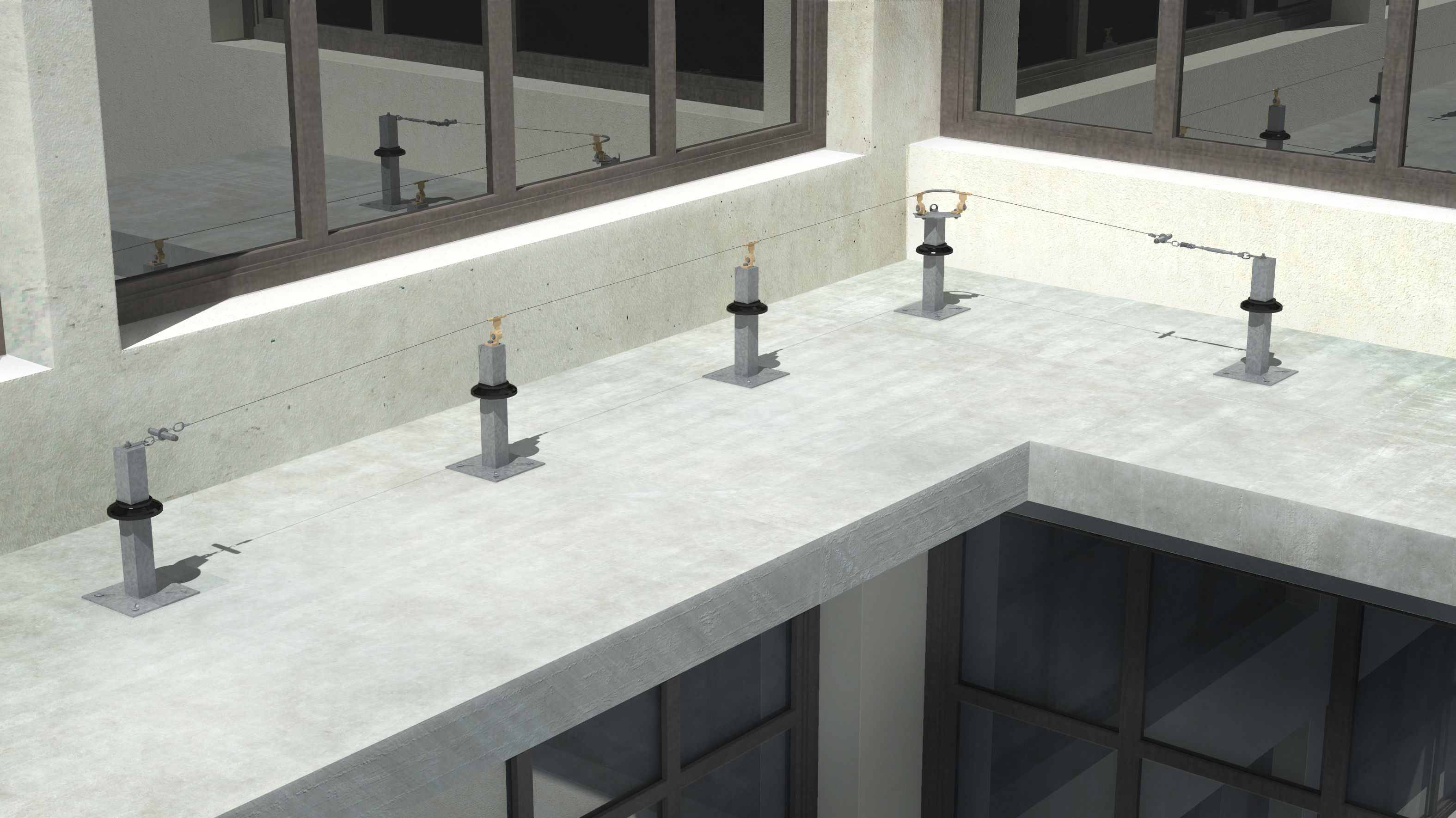 Tractel Travsmart HLL System – 100 ft. Horizontal Lifeline with 1 Intermediate Support, 3 Users - JK-SMSEA3-100 Tractel Travsmart HLL System – 100 ft. Horizontal Lifeline with 1 Intermediate Support, 3 Users - JK-SMSEA3-100