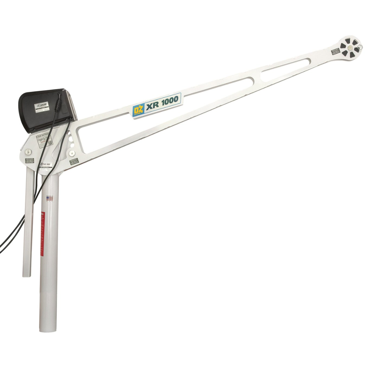 OZ Lifting 1000 Lb. Extended Reach Davit Crane with AC Electric Winch