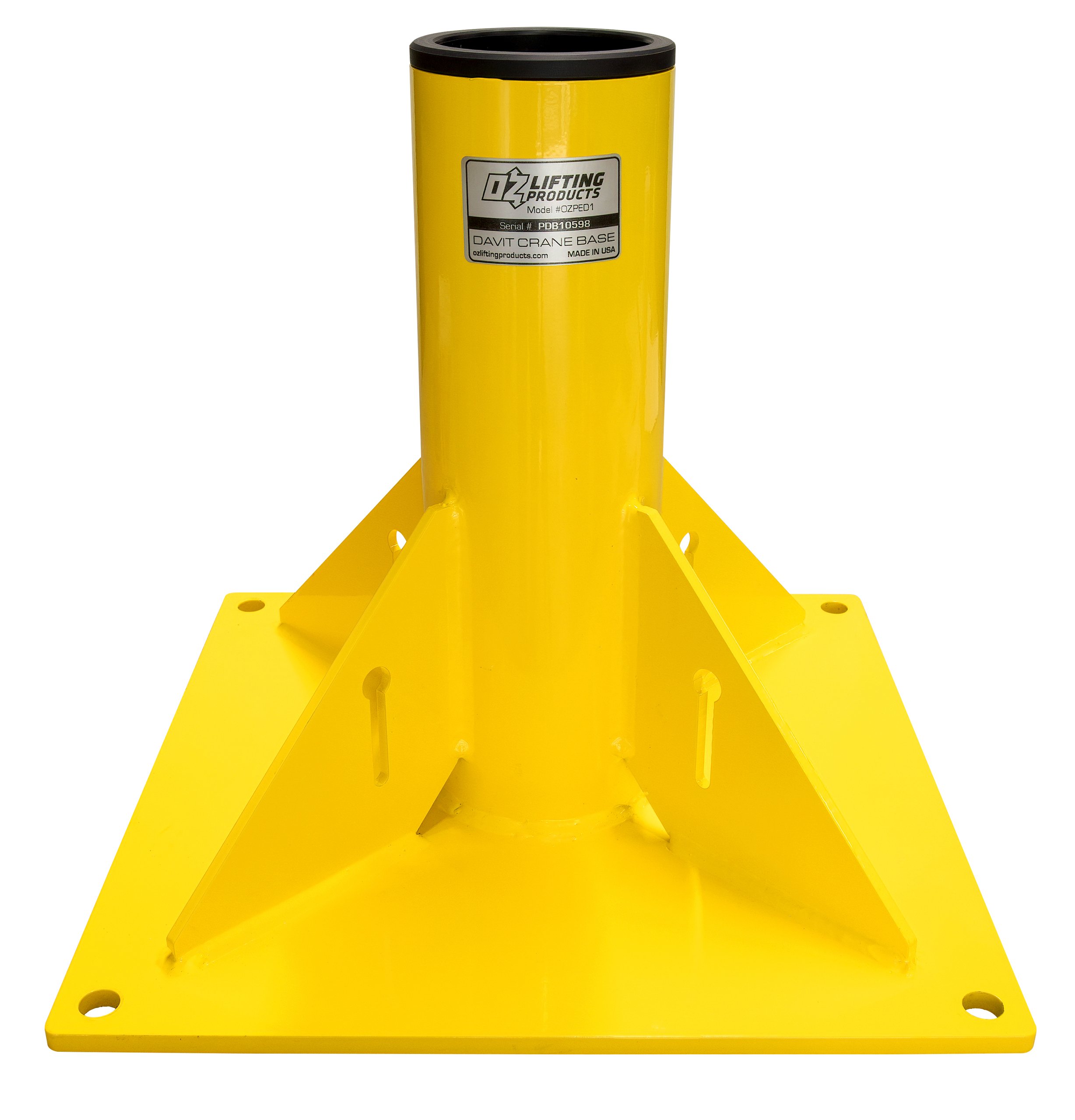 Pedestal base for OZ1200DAV davit crane