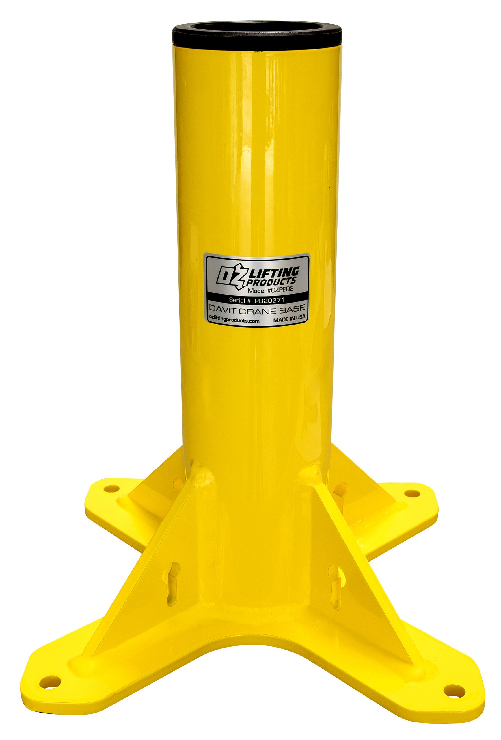 Pedestal base for OZ1000DAV and OZCF1200DAV davit cranes