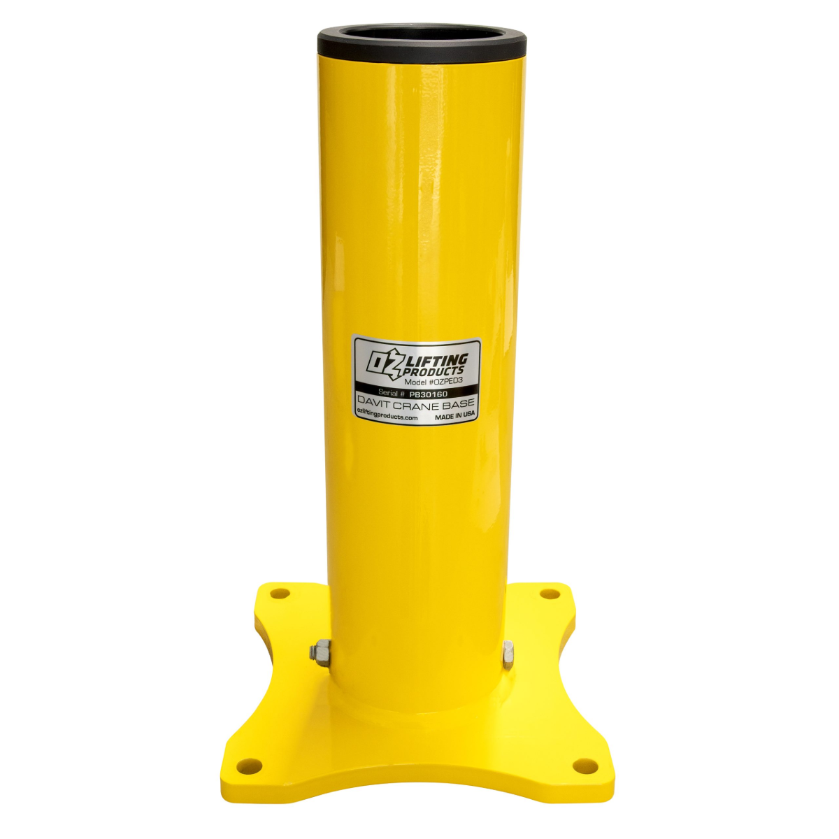 OZ Lifting Pedestal Base for OZ500DAV, OZA500DAV, and OZXR500DAV Davit Crane
