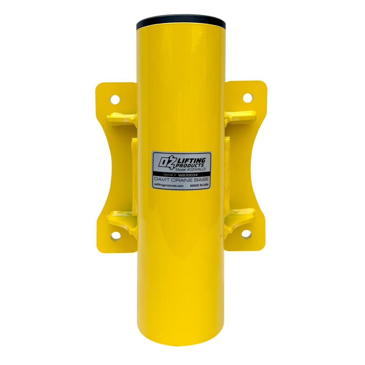 OZ Lifting Wall Mount Base for OZ500DAV, OZA500DAV, and OZXR500DAV Davit Crane