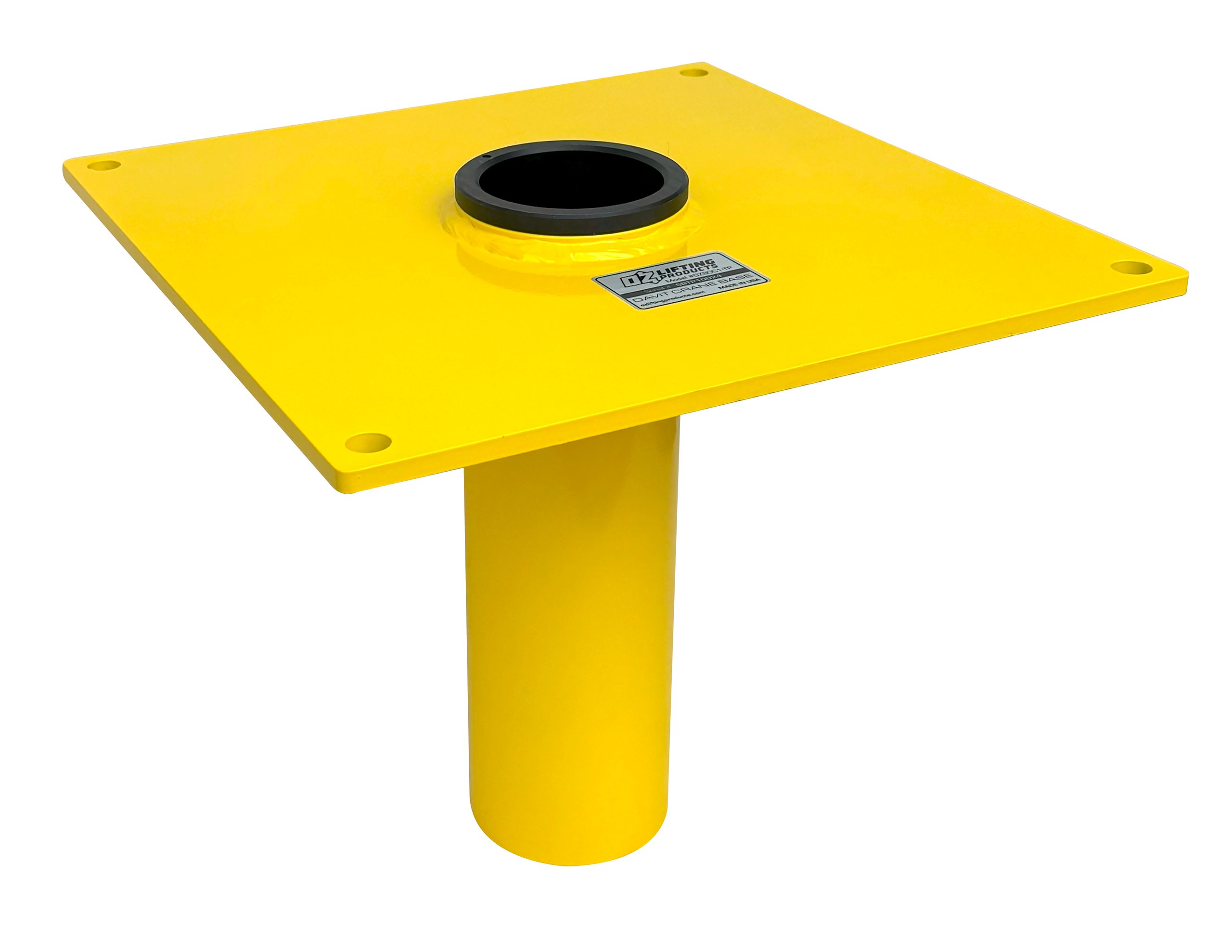 Socket base for use with OZTP1200DAV and OZA1000DAV davit cranes