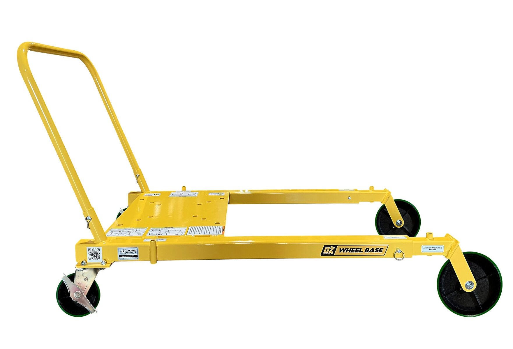 Wheel Base for OZ lifting Products davit cranes up to 1200 lb capacity (Pedestal base and locking collar not included)