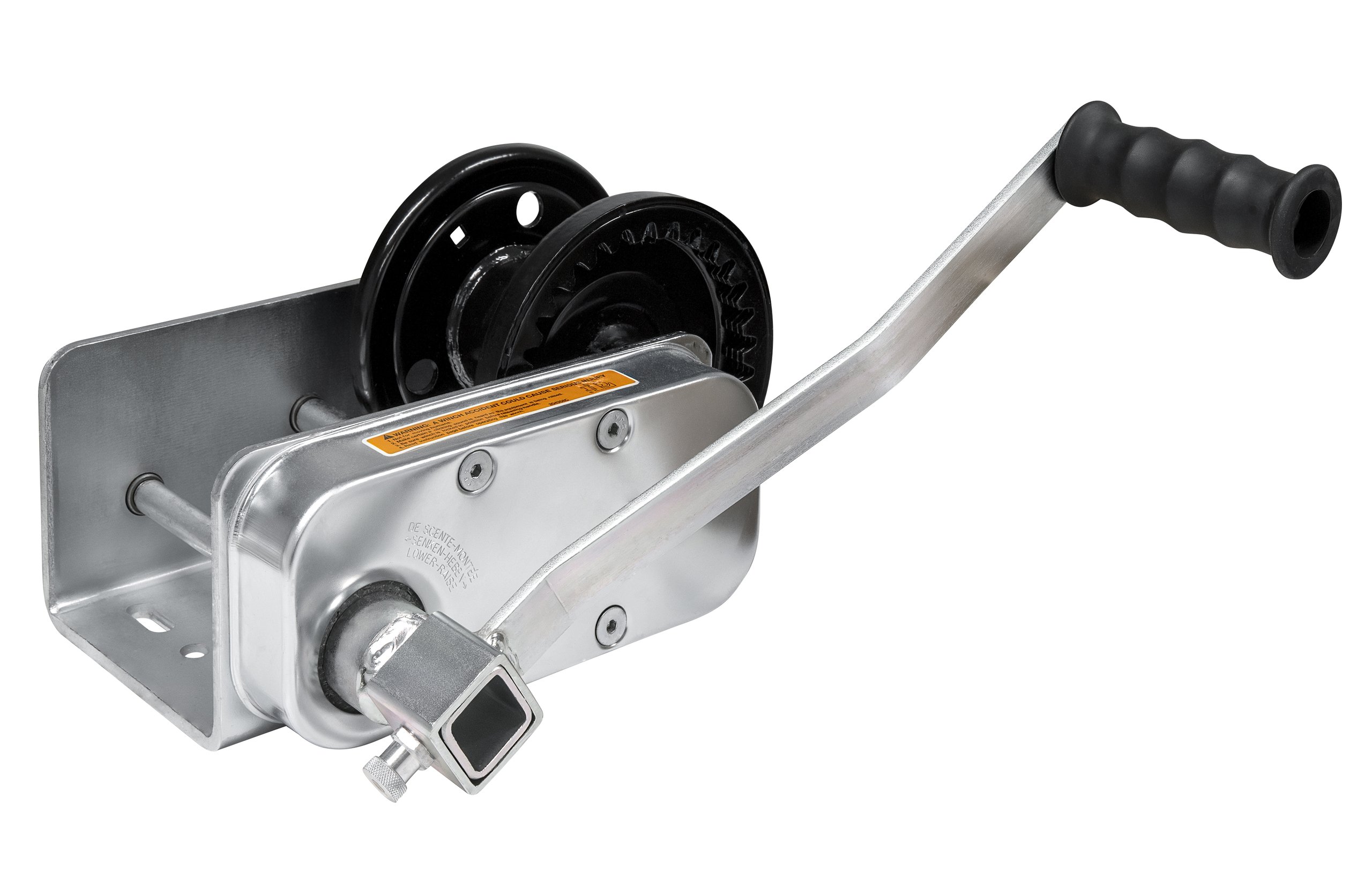 2500 lb carbon steel hand winch (Drill drive adapter included)